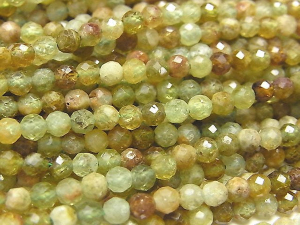 Faceted Round, Garnet Gemstone Beads