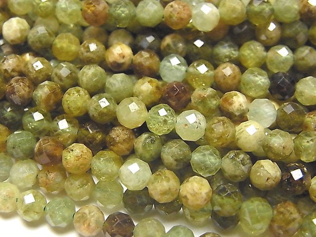 Faceted Round, Garnet Gemstone Beads