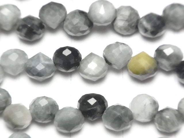 [Video] High Quality! Eagle Eye AA++ Onion Faceted Briolette 6x6x6mm half or 1strand beads (aprx.15inch / 38cm)