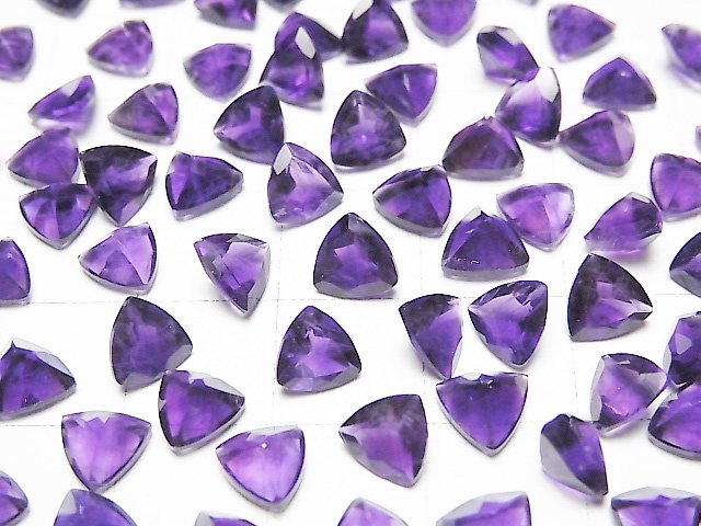 [Video] High Quality Amethyst AAA- Loose stone Triangle Faceted 6x6mm 4pcs