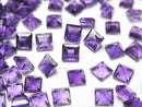 [Video] High Quality Amethyst AAA- Loose Stone Square Faceted 4x4mm 5pcs