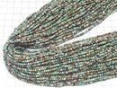 [Video]High Quality! Turquoise AA Faceted Button Rondelle 3x3x2mm 1strand beads (aprx.15inch/37cm)