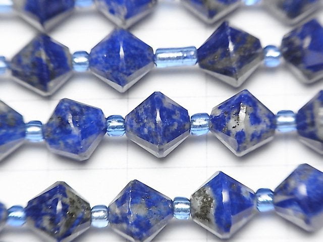 [Video] High Quality! Lapislazuli AA+ Abacus cut 8x8x8mm half or 1strand beads (aprx.15inch / 36cm)