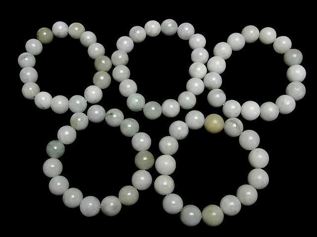 [Video] Burmese Jadeite AA mixed color Round 14mm Bracelet