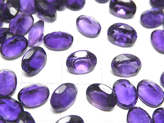[Video] High Quality Amethyst AAA Loose stone Oval Faceted 8x6mm 5pcs