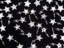 [Video] Metal parts Star motif charm 10x6mm Silver color (with CZ) 2pcs