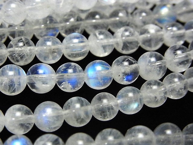 Rainbow Moonstone, Round Gemstone Beads