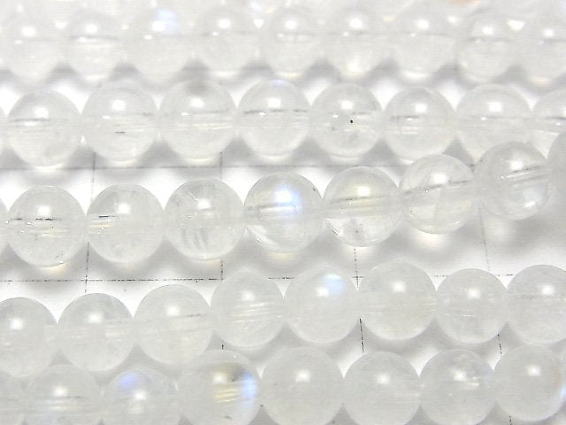 [Video] Rainbow Moonstone AA++ Round 6mm half or 1strand beads (aprx.22inch / 54cm)