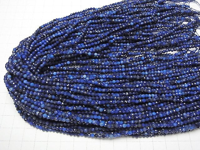 [Video] High Quality! 2pcs $8.79! Lapislazuli AA Faceted Round 3mm 1strand beads (aprx.15inch / 37cm)