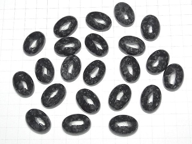 [Video] Burma Black Jadeite AAA- Oval Cabochon 25x18mm 1pc