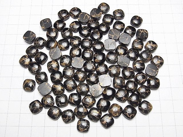 [Video] Copper Obsidian AAA Square Cabochon 10x10mm 2pcs