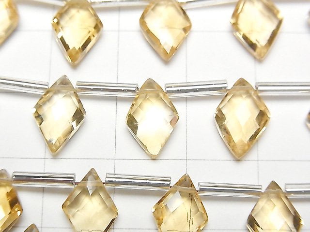 [Video] High Quality Citrine AAA Diamond Shape 12x8mm half or 1strand (10pcs)