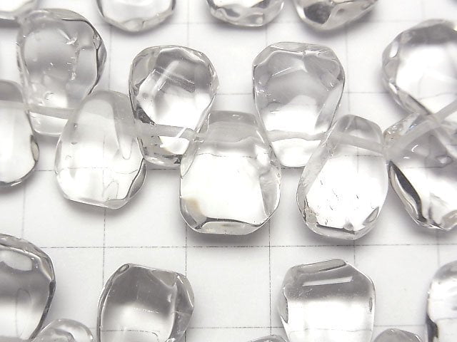 [Video] Crystal AA++ Faceted Nugget Top Side Drilled Hole 1strand beads (aprx.15inch/36cm)