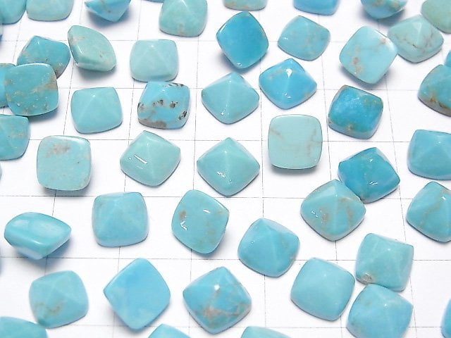 [Video] Kingman Turquoise AA++ Sugarloaf Cut 8x8mm 2pcs