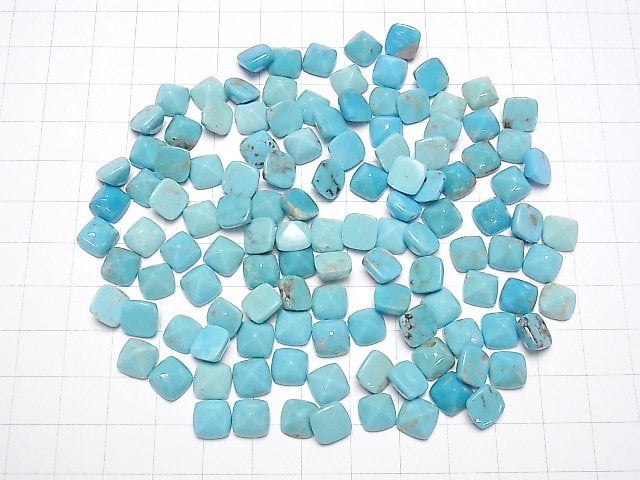 [Video] Kingman Turquoise AA++ Sugarloaf Cut 8x8mm 2pcs