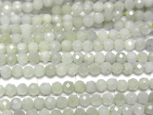 High Quality! Burma Jadeite AA+ Faceted Round 3mm 1strand beads (aprx.15inch / 38cm)