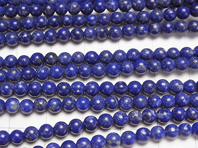 [Video] Lapislazuli AA+ Round 4.5mm 1strand beads (aprx.15inch/37cm)