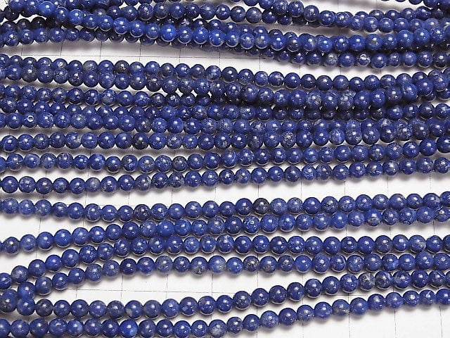 [Video] Lapislazuli AA+ Round 4.5mm 1strand beads (aprx.15inch/37cm)