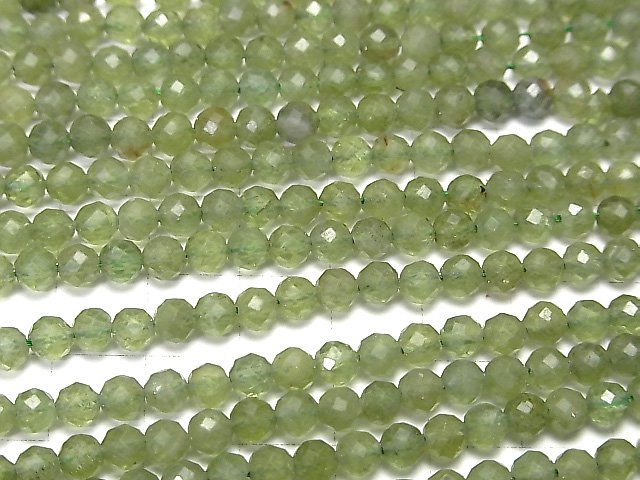 High Quality! Green Apatite AA+ Faceted Round 5mm 1strand beads (aprx.14inch / 35cm)