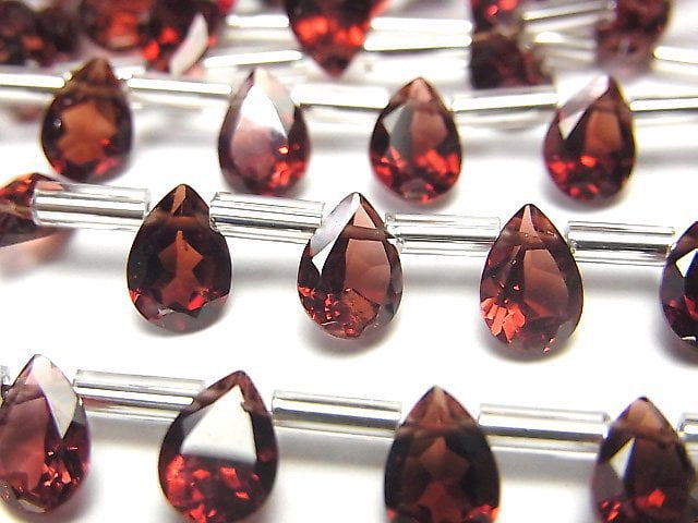 Garnet, Pear Shape Gemstone Beads