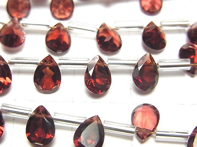 [Video] High Quality Mozambique Garnet AAA Pear shape Faceted 7x5mm 1strand (18pcs)