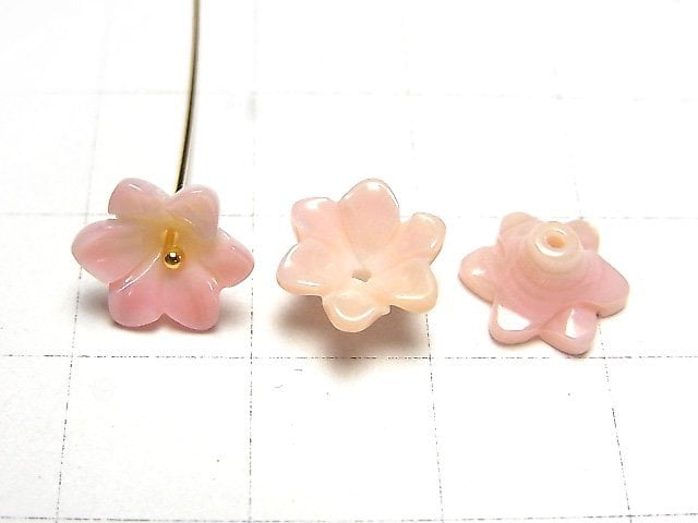 [Video] Queen Conch Shell AAA 3D Flower 10x10x5mm Center Hole 3pcs