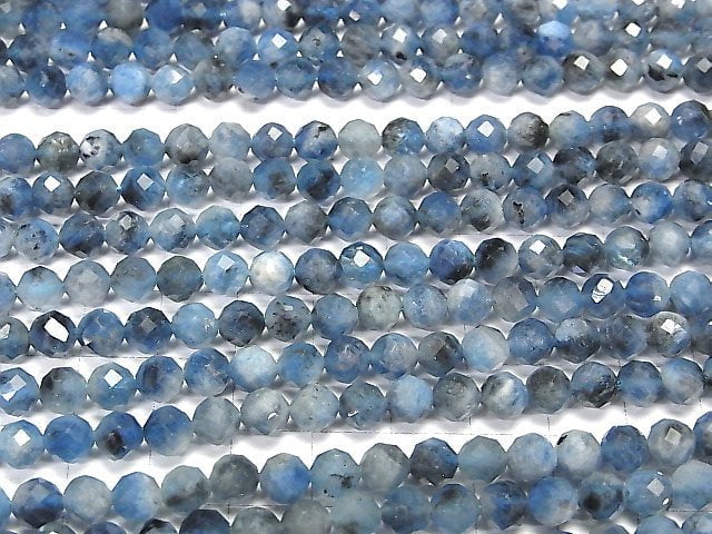 [Video] High Quality! Deep Blue Aquamarine AA++ 64Faceted Round 6mm 1strand beads (aprx.15inch / 36cm)
