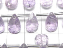 [Video]High Quality Light color Amethyst AAA- Carved Pear shape Faceted 12x8mm 1strand (6pcs )