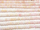 [Video] High Quality! Pink Opal AA+ Faceted Button Rondelle 3x3x1.5mm 1strand beads (aprx.15inch / 37cm)