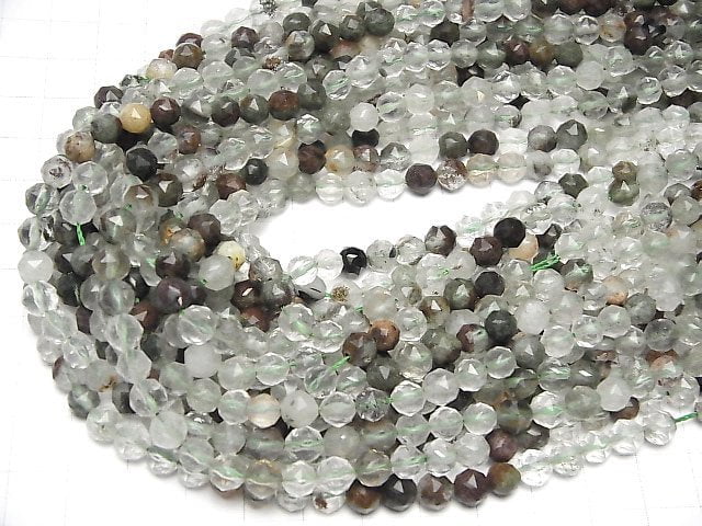 Garden Quartz AA++ Star Faceted Round 6mm 1strand beads (aprx.15inch / 36cm)