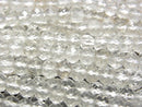 Crystal Quartz, Roundel Gemstone Beads