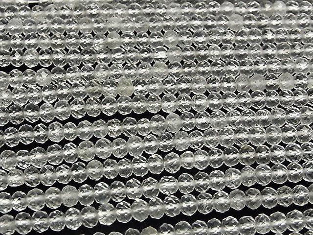 Crystal AA+ Faceted Button Rondelle 6x6x4mm half or 1strand beads (aprx.15inch / 36cm)