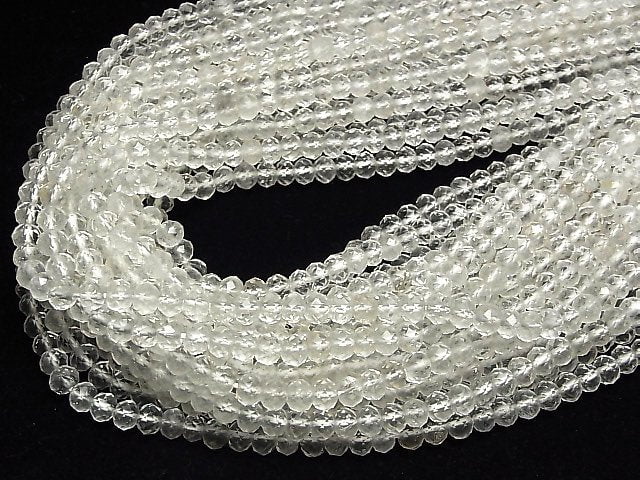 Crystal AA+ Faceted Button Roundel 6x6x4mm half or 1strand beads (aprx.15inch / 36cm)