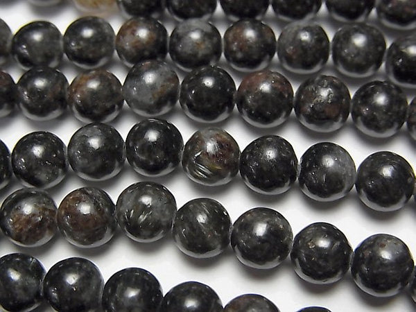 Nuummite / Astrophyllite, Round Gemstone Beads