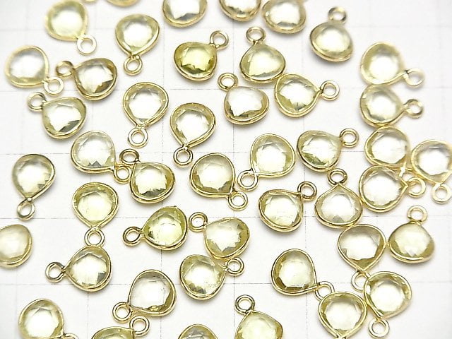 [Video] High Quality Lemon Quartz AAA Bezel Setting Chestnut Shape 7x7mm 18KGP 4pcs