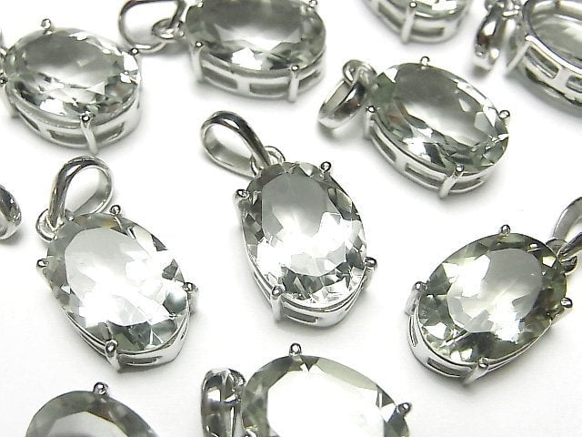 Accessories, Green Amethyst, Oval, Pendant Gemstone Beads