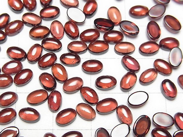 [Video] High Quality Mozambique Garnet AAA Oval Cabochon 6x4mm 10pcs