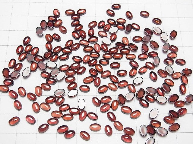 [Video] High Quality Mozambique Garnet AAA Oval Cabochon 6x4mm 10pcs