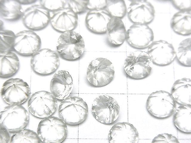 [Video]High Quality Green Amethyst AAA- Carved Round Faceted 6x6mm 5pcs