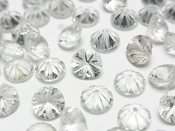 [Video]High Quality Green Amethyst AAA Carved Round Faceted 8x8mm 3pcs