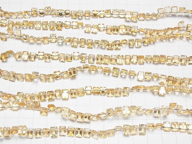 [Video] High Quality Citrine AAA Rectangle Faceted 7x5mm half or 1strand beads (aprx.6inch / 16cm)