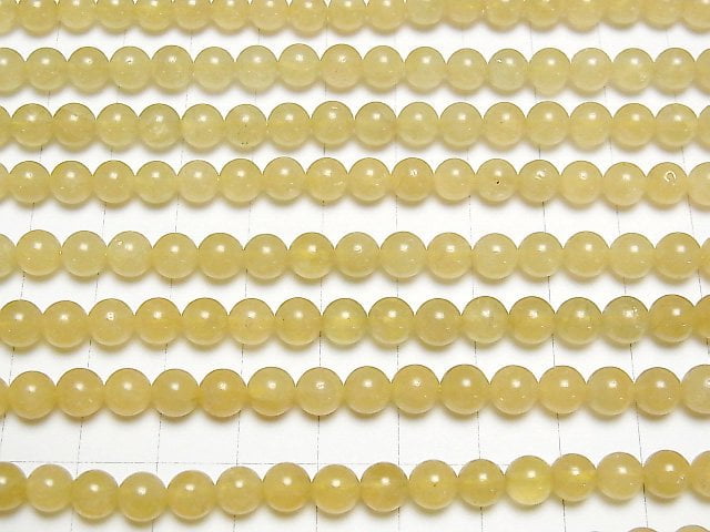 [Video] Heliodor AA Round 6mm half or 1strand beads (aprx.15inch / 37cm)