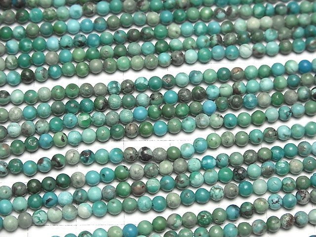 [Video] Turquoise AA+ Round 3mm 1strand beads (aprx.15inch / 38cm)