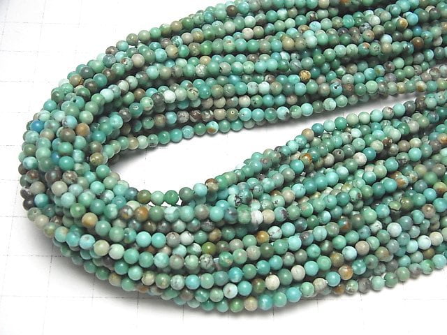 [Video] Turquoise AA+ Round 3mm 1strand beads (aprx.15inch / 38cm)