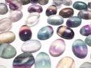 [Video] Multicolor Fluorite AAA Oval Cabochon 18x13mm 2pcs