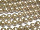 [Video]Shell Pearl Gold Round 6mm 1strand beads (aprx.15inch/37cm)