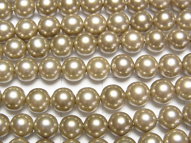 [Video] Shell Pearl Gold Round 6mm 1-strand beads (approx. 15 inches/37 cm)