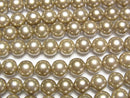[Video]Shell Pearl Gold Round 6mm 1strand beads (aprx.15inch/37cm)