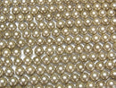 [Video]Shell Pearl Gold Round 6mm 1strand beads (aprx.15inch/37cm)