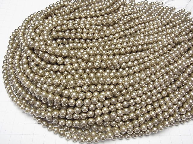 [Video] Shell Pearl Gold Round 6mm 1-strand beads (approx. 15 inches/37 cm)